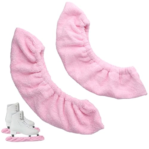 Bafeil Schlittschuhe Schoner - Kufenschoner Schlittschuhe Elastische Schlittschuhschoner Schlittschuhe Zubehör für Eiskunstlaufschuhe Hockeyschlittschuhe 1 Paar Rosa