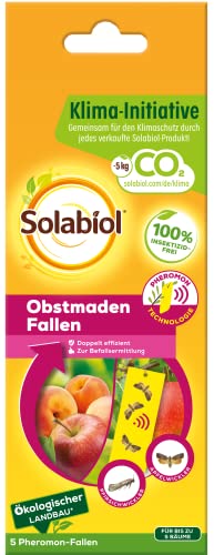 Solabiol Obstmaden-Fallen, insektizidfreie Pheromonfallen zur Bekämpfung von Apfelwickler und Pfirsichwickler, 5 Stück