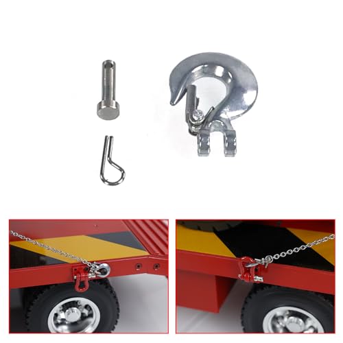 wheelfun Metallhaken für 1/14 Maßstab RC Truck Ferngesteuerte Baufahrzeuge Anhängerlader