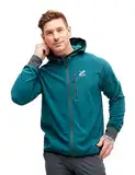 RevolutionRace Trekker Hoodie für Herren, perfekt für Wanderungen und Outdoor-Abenteuer, Teal, M