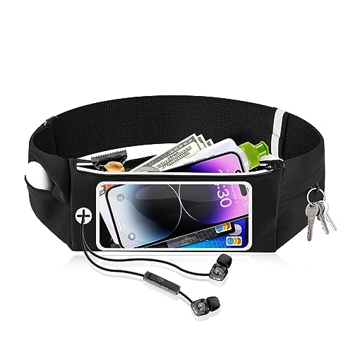Razobws Laufgürtel Handy, Lauftasche Jogging mit Verstellbarem Gummiband Running Belt für Laufen Sport Fitness Laufgurt Joggen für Handy unter iPhone Samsung mit 6-8 Zoll Touchscree