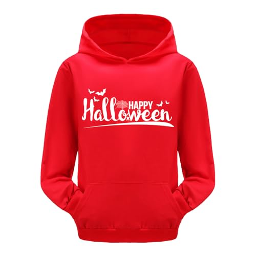 Generisch Halloween Hoodie Mädchen Pullover Für Kinder Lässiger Rundhalsausschnitt Pulli Freizeit Bedruckter Sportkleidung Y2k Oberteile Streetwear Baggy Soft Langarmshirts Weiches Casual Tops