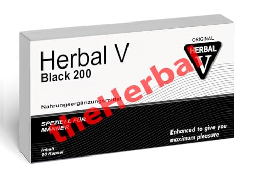 Herbal Black 200 - Pillen für aktive Männer - Extra stark & hochdosiert mit Soforteffekt - 10 Stück im Blister