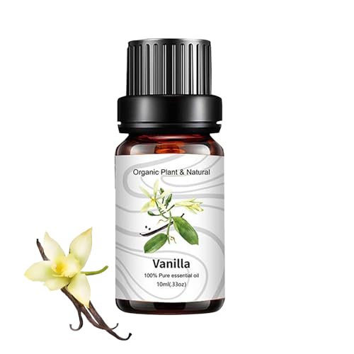 Vanilleöl, Reine Natürliche Vanilla ätherische Öle, Verjüngendes & Straffendes Öl, Vanille gegen Falten, Premium Duftöl für ätherische Öle Diffusor, Aromatherapie, Haus (10ml, 1pc)