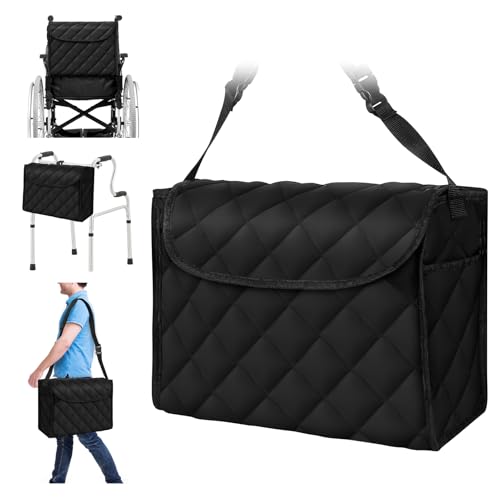 Lanceasy Rollstuhltasche Hinten, Rollstuhl Zubehör,Tasche für Rollstuhl Hinten, Tasche für Rollator, Universal Rollator Tasche, Taschen für Rollstuhl Griffe