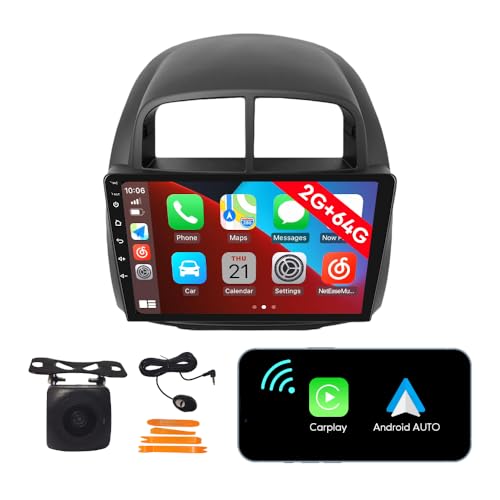 [2G 64G] Android Car Stereo FM Radio Carplay Android Auto 10" Touchscreen Headunit Media Player mit Backup Camera Für Perodua Myvi 2005 2006-2009 Daihatsu Sirion 2005-2009