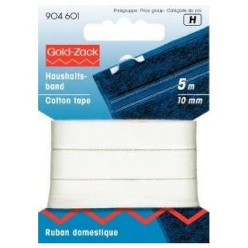 Prym Haushaltsband - Baumwollband, 5m lang, 10mm, weiß, Weiss