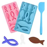 Gießform Fisch, Silicone Moulds Epoxy Resin, Fish Silicone Casting Mould for Soap, Cake, Dessert Making, Communion