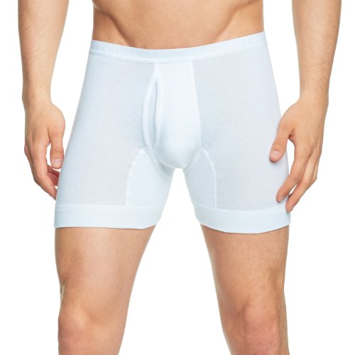 Schiesser Herren Kurz Mit Eingriff - Original Feinripp Unterhose, Weiss_005131, XXL EU