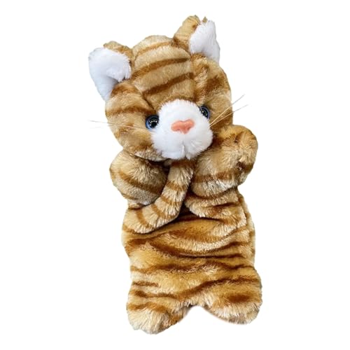 Generisch # Katzen-Wrestling-Handschuh Katzen-Wrestling-Spielzeug Handpuppe Katzen-Spielhandschuh Katzen-Handpuppe zum Spielen Katzenpuppe zum Training gegen Langeweile und (Orange One Size)