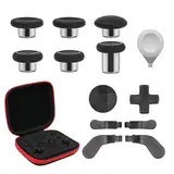 13 in 1 Metall Daumensticks f??¡§?1r Xbox Elite Controller Series 2 Zubeh?r, Ersatz Magnetische Tasten Kit enth?lt 6 Metallbeschichtung Joysticks, 4 Paddles, 2 D-Pads, 1 Justierwerkzeug (schwarz)