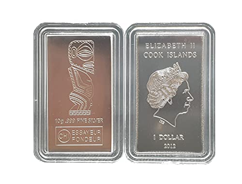 10g Silberbarren in Kapsel Silber Valcambi - 10 g CombiCoin Cook Island