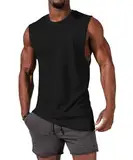iudam Tank Top Herren Baumwolle Ärmelloser Shirts Jesus Kreuz glauben gedruckt Glaube christliche Tops Trägershirts Tee Top für Men,Schwarz (004),L