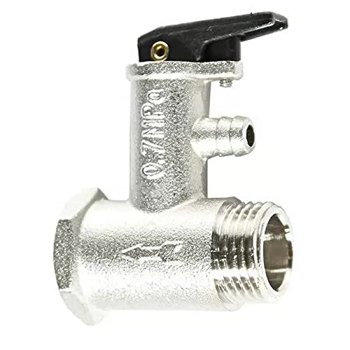 Außengewinde x Innengewinde Messing Vernickeltes Sicherheitsventil,0.7 MPa 1/2 Inch Boiler Valves,Pressure Relief Valve,Druckbegrenzungsventil für Warmwasserbereiter Tokaneit