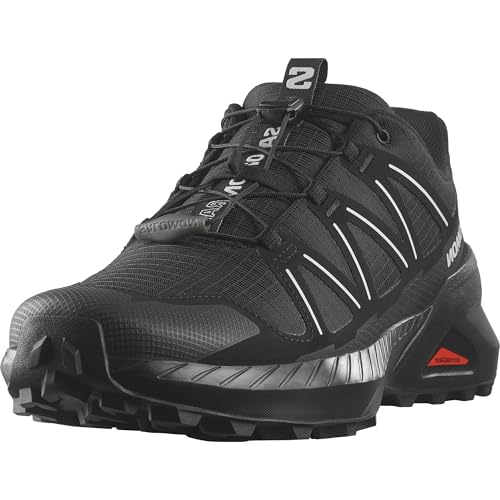 Salomon Speedcross Peak Herren Trail-Laufschuhe, Präzise Passform, Geländegängiger Schutz , Aktiver Grip, Black, 43 1/3