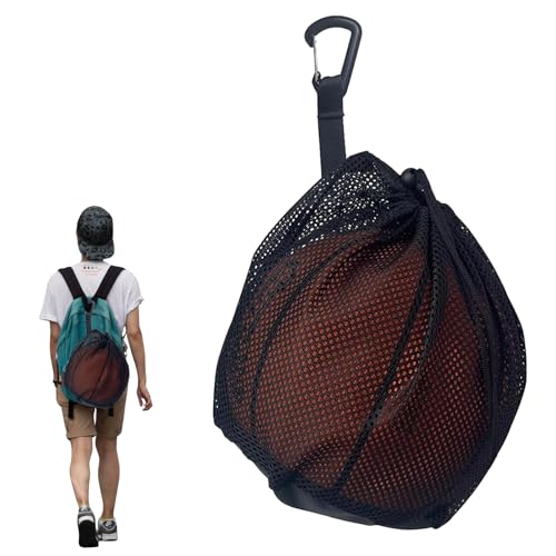 ATSGLZN Ballnetz 1 Ball,Ballsack aus Oxford,Fußballnetz Fussballnetz Basketball Tasche Rucksack Tragbare Volleyball Zubehör