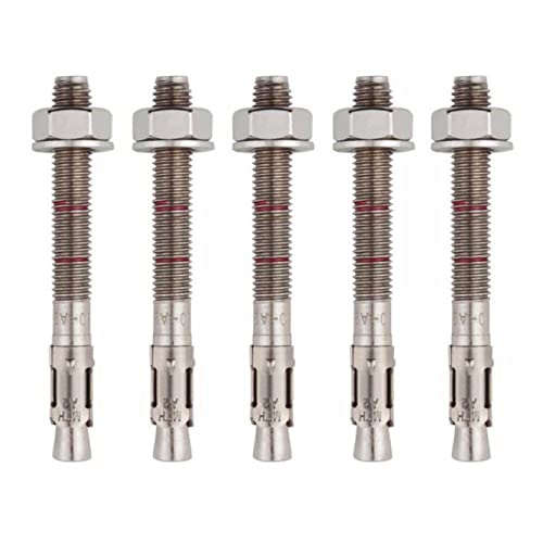 BATIFIX Schwerlastanker Edelstahl A2 V2A Bolzenanker mit ETA Zulassung Industriequalität Keilanker Stahlanker Dübel Blitzdübel Anker Schwerlastdübel (5, M8 x 75)