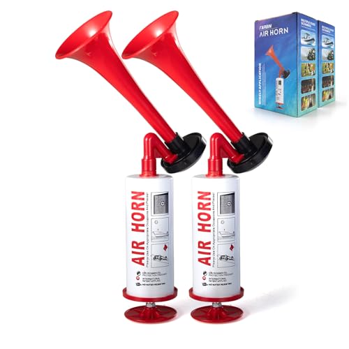 FARBIN Marine und Sport Pumpe Air Horn, lauter Ton Handheld Signal Boot Horns, persönliche Sicherheit Hupen Alarm für Bootfahren, Sportereignisse, Parteien, Camping 2pcs