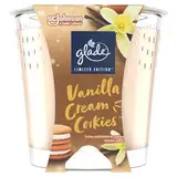 Glade Duftkerze, Vanilla Cream Cookies, 6er Pack (6 x 112 g), bis zu 27 Stunden Brenndauer pro Kerze, White