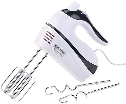 Rosenstein & Söhne Handmixer: Handrührer mit 5 Geschwindigkeiten & Turbo, 4 Haken, bis 500 Watt (Rührgerät, Rühr-Mixer, Küchenhelfer)