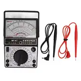 Multimeter Analog Mit Messleitungen, Analog-Zeiger-Multimeter Voltmeter Amperemeter Ohm-Meter Für AC/DC Spannung, DC Strom, DC Widerstand Messgeräte Multimeter