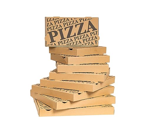 karton-billiger | Pizzakarton Pizzaschachtel Calzone Pizzabox | 9 Größen! | 100 Stück inkl. Verpackungslizenz! (24x24x4 cm)