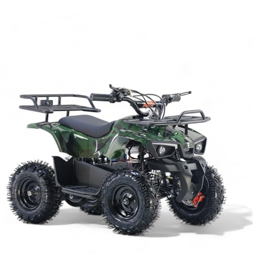 KXD ATV M8 1000W 25km/h 36V Elektroquad Kinderquad Mini-ATV Pocket Quad Sportquad Funsport Freizeitfahrzeug Elektrofahrzeug Offroad Kinder-Quad Enduro Geländequad Camouflage grün