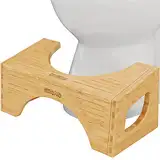 Squatty Potty The Original Bambus Flip Toilette Hocker, 7-Zoll & 9-Zoll Höhe, Braun