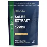 Salbei Extrakt Hochdosiert 4000mg | 120 Vegane Tabletten | für die Wechseljahre | Sage Leaf Tablets | von Horbaach
