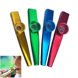 4 Stück Kazoo Instrument, Kazoos, Kazoo Metall, Geeignet Für Kinder, Erwachsene Und Musikanfänger, Kinder Party Favors Geschenke