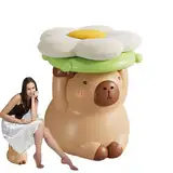 Bsbkoj Capybara Stool, Capybara Footrest Ottoman, Tier-Shaped Footstool, Cute Sofa Stool Capybara, Shoe Changing Seat, Plush Animal Footstool, Living Room Capybara Footrest, Unique Animal Ottoman