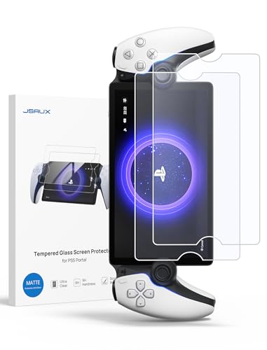 JSAUX Schutzfolie Kompatibel für PlayStation Portal Remote Player 2 Stück, Anti-Glare Schutz Glas für PS5 Portal, 8 Zoll Anti-Scratch Displayschutzfolie für PlayStation 5 Portal Remote Player