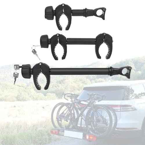 Rahmenhalter 3 Pack, Fahrradhalterung Bike Holder 3 Fahrradträger Fahrradhalter Befestigung Klemme Reisemobil Rad, abschließbar, für U-Bügelrohr, 25CM+32CM+45CM Länge