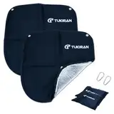 TUIORAN Sitzkissen Outdoor (40 * 40cm) Faltbares Iso-Sitzkissen Wetterfest Sitzunterlage, Sitzmatte inkl. Tragetasche & Karabiner, ideal für Picknick, Wandern, Angeln & Stadionbesuche (2 Stück)
