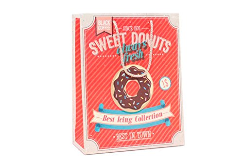 DISOK - Sweet Donuts Papiertüte - Originale Geschenktüten für Papiergeschäfte