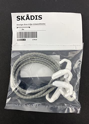 IKEA Skadis Elastische Band, 403.216.31, Grau, 3 Stück