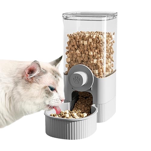 Automatische Feeder Für Katzen - Lebensmittelverteiler, Große Kapazität | Automatischer Wasserspender Und Tierfutter, Praktische Lösung Für Oder -Mahlzeiten, Spiralnut, DASS Es Nicht