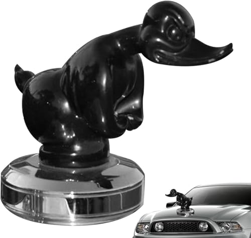 Ataoyus Angry Rubber Duck Hood Ornament, 3D Funny Ornament Auto Motorhaube Ornament, Angry Rubber Duck Kühlerfigur|, Wütende Gummiente Kühlerfigur für Autodekorationen Bar, Pub, Club