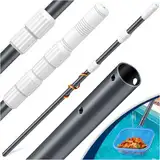 KESSER® Pool Teleskopstange Aluminium Poolstange | Stange zur Poolreinigung 3-teilig | einstellbar von 1,20m bis 3,60m | Witterungsbeständig und Stabil, Anthrazit