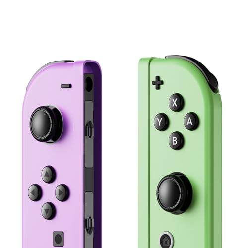 Ghascry Wireless Controller für Switch,Ersatz L/R Wireless Controller für Switch mit Wake-up/Screenshot/Precise Control Purple&Green