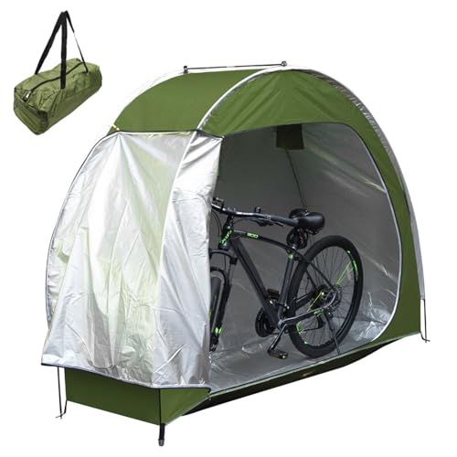 TAZZOR Fahrradzelt 195x80x163cm - Wasserdicht & mit Aufbewahrungstasche - Fahrradgarage wetterfest für Fahrradunterstand im Freien - Zeltgarage und Gerätezelt, Fahrrad Garage