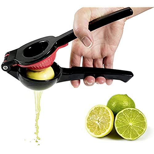 SQUEEZY - Limetten- und Zitronenpresse - Alu-Guss - Metall Black Edition