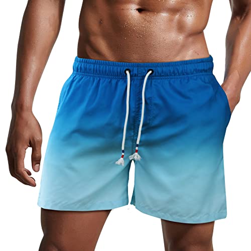 Danfiki Herren Badehose Schnelltrocknend Badeshorts Kurzen Strandhose Sporthose Schwimmhose mit Meshfutter