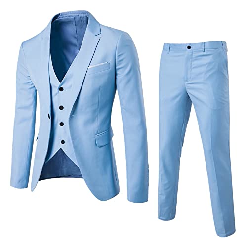 Generisch Anzughosen für Herren Herrenanzug 3-teilig Hochzeit Herrenanzug 3-teilig Sommer Hochzeitsanzug Herren Set Creme Anzug Herren 3 teilig Slim fit grün Herrenanzug 2-teilig gr 60