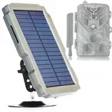 FunKind Solarpanel für Wildkamera 6V-12V 3000mAh Wiederaufladbarer Akku, Jagdzubehör für Wildtierkamera, für Nachtsichtkamera von 6V-12V