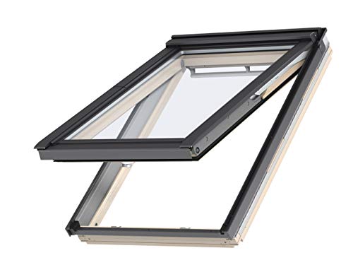 Original Velux Klapp-Schwingfenster GPL aus Holz mit Eindeckrahmen (66 x 118 (FK06))