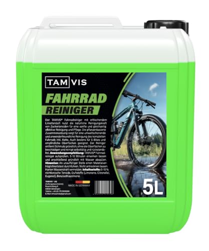 5 Liter TAMVIS® Fahrradreiniger - Sanfte Reinigung mit Zuckertensiden, umweltschonend, effektiver Schutz & Glanz für Ihr Fahrrad