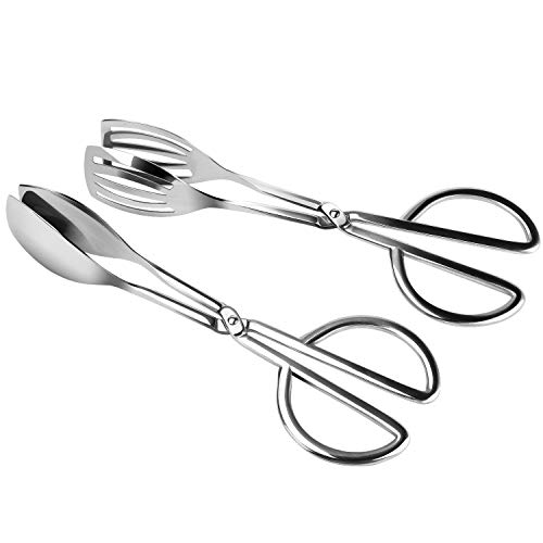 Gebäckzange Essen Tong, 2 Pack Küchenzangen,Tongs, Zange, Kitchen Tongs, Zange Küche, Gebäckzange, Küchen Zange, Fleisch Zange, Zange Küche Edelstahl, Gebäckzange Edelstahl, Küchen Zubehör BBQ