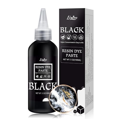 Schwarze Epoxidharz Farbe Harz Farbpaste - 100ml Konzentrierte Schwarze UV Harz Farben Pigmentpaste für Kunstharz, Schmuckherstellung, Untersetzer - Epoxy Resin Pigment Paste für Malerei, Flusstische