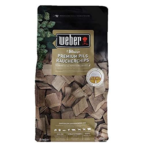 Weber Räucherchips (700g Packung) - Bitburger Premiumpilz, Buchenholzmischung für Gemüse und alle Arten von Fleisch, EU-Produkt, nachhaltig gewonnen, FSC zertifiziertes Holz (FSC Mix) (17782)